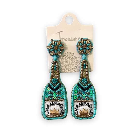 • Champagne Earrings • - Picture 1 of 4